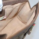 GUCCI GG Supreme Web Sherry Line Clutch Bag PVC Beige Red 89 01 033 Auth fm4647-17