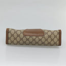 GUCCI GG Supreme Web Sherry Line Clutch Bag PVC Beige Red 89 01 033 Auth fm4647-6