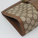 GUCCI GG Supreme Web Sherry Line Clutch Bag PVC Beige Red 89 01 033 Auth fm4647-7