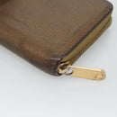 LOUIS VUITTON Suhari Zippy Wallet Leather Bronze M95701 LV Auth fm4650-15
