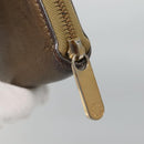 LOUIS VUITTON Suhari Zippy Wallet Leather Bronze M95701 LV Auth fm4650-8