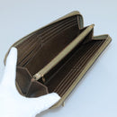 LOUIS VUITTON Suhari Zippy Wallet Leather Bronze M95701 LV Auth fm4650-10