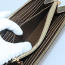 LOUIS VUITTON Suhari Zippy Wallet Leather Bronze M95701 LV Auth fm4650-18