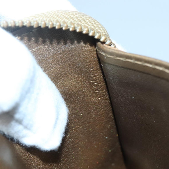 LOUIS VUITTON Suhari Zippy Wallet Leather Bronze M95701 LV Auth fm4650