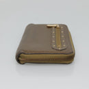 LOUIS VUITTON Suhari Zippy Wallet Leather Bronze M95701 LV Auth fm4650-3