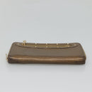 LOUIS VUITTON Suhari Zippy Wallet Leather Bronze M95701 LV Auth fm4650-6