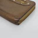 LOUIS VUITTON Suhari Zippy Wallet Leather Bronze M95701 LV Auth fm4650-7