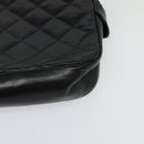 CHANEL Matelasse Chain Shoulder Bag Lamb Skin Black Gold CC Auth fm4668-15