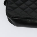 CHANEL Matelasse Chain Shoulder Bag Lamb Skin Black Gold CC Auth fm4668-16