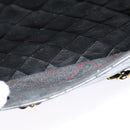 CHANEL Matelasse Chain Shoulder Bag Lamb Skin Black Gold CC Auth fm4668-20