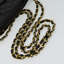 CHANEL Matelasse Chain Shoulder Bag Lamb Skin Black Gold CC Auth fm4668-7