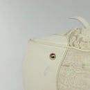PRADA Shoulder Bag Canvas Silver White Auth fm4672-14