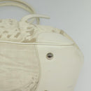 PRADA Shoulder Bag Canvas Silver White Auth fm4672-15