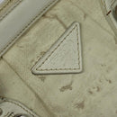 PRADA Shoulder Bag Canvas Silver White Auth fm4672-17