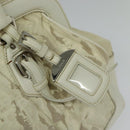 PRADA Shoulder Bag Canvas Silver White Auth fm4672-18