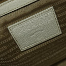 PRADA Shoulder Bag Canvas Silver White Auth fm4672-19