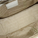 PRADA Shoulder Bag Canvas Silver White Auth fm4672-10