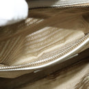 PRADA Shoulder Bag Canvas Silver White Auth fm4672-22