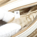 PRADA Shoulder Bag Canvas Silver White Auth fm4672-11