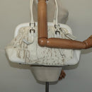 PRADA Shoulder Bag Canvas Silver White Auth fm4672-23