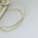 PRADA Shoulder Bag Canvas Silver White Auth fm4672-7