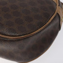 CELINE Macadam Canvas Shoulder Bag PVC Leather Brown Gold Auth fm4682-8