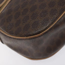 CELINE Macadam Canvas Shoulder Bag PVC Leather Brown Gold Auth fm4682-15