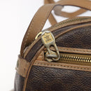 CELINE Macadam Canvas Shoulder Bag PVC Leather Brown Gold Auth fm4682-19