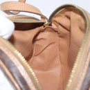 CELINE Macadam Canvas Shoulder Bag PVC Leather Brown Gold Auth fm4682-20