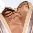 CELINE Macadam Canvas Shoulder Bag PVC Leather Brown Gold Auth fm4682-21