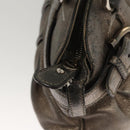 Salvatore Ferragamo Gancini Marissa Shoulder Bag Leather Silver Auth fm4685-9