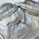 Salvatore Ferragamo Gancini Marissa Shoulder Bag Leather Silver Auth fm4685-21