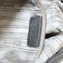 Salvatore Ferragamo Gancini Marissa Shoulder Bag Leather Silver Auth fm4685-12