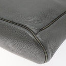 Christian Dior Shoulder Bag Leather Gray Gold Auth fm4687-9