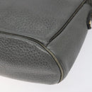 Christian Dior Shoulder Bag Leather Gray Gold Auth fm4687-15