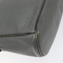 Christian Dior Shoulder Bag Leather Gray Gold Auth fm4687-16