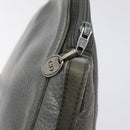 Christian Dior Shoulder Bag Leather Gray Gold Auth fm4687-10