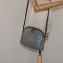 Christian Dior Shoulder Bag Leather Gray Gold Auth fm4687-21