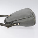 Christian Dior Shoulder Bag Leather Gray Gold Auth fm4687-4