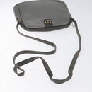 Christian Dior Shoulder Bag Leather Gray Gold Auth fm4687-7