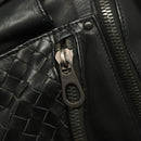 BOTTEGAVENETA INTRECCIATO Waist bag Leather Black 121604 Auth fm4696-17