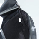 BOTTEGAVENETA INTRECCIATO Waist bag Leather Black 121604 Auth fm4696-19