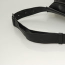 BOTTEGAVENETA INTRECCIATO Waist bag Leather Black 121604 Auth fm4696-7