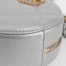 CHANEL Chain Chanel 19 Shoulder Bag Lamb Skin Gold Silver CC Auth fm4698M-16