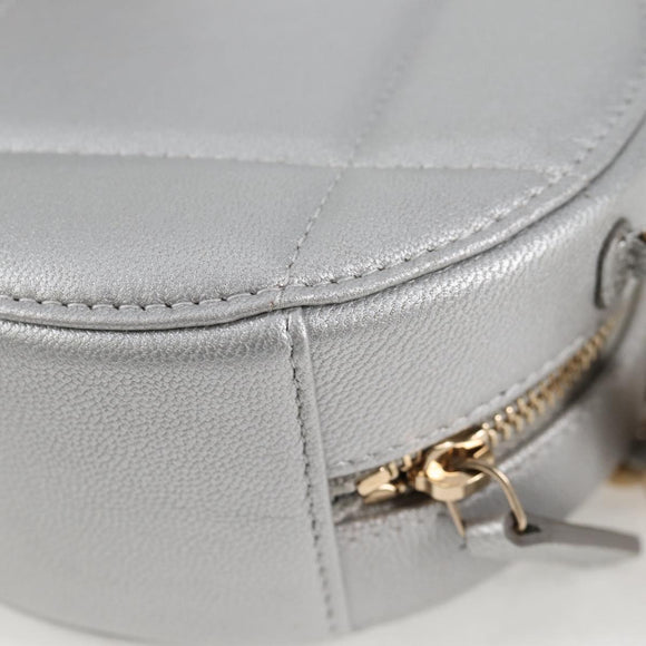 CHANEL Chain Chanel 19 Shoulder Bag Lamb Skin Gold Silver CC Auth fm4698M