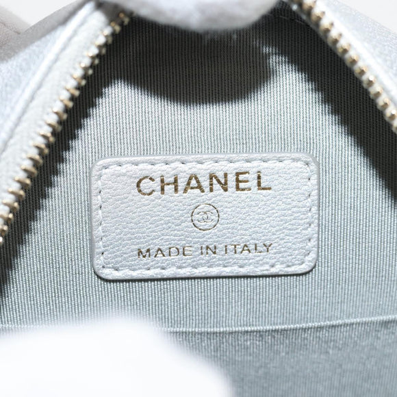 CHANEL Chain Chanel 19 Shoulder Bag Lamb Skin Gold Silver CC Auth fm4698M