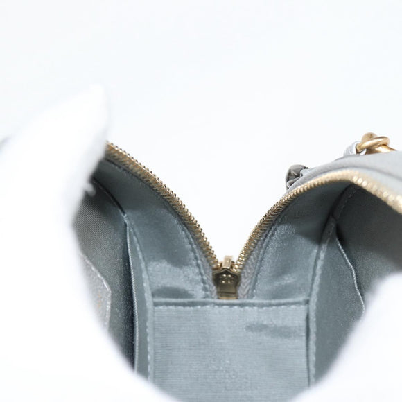 CHANEL Chain Chanel 19 Shoulder Bag Lamb Skin Gold Silver CC Auth fm4698M