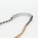 CHANEL Chain Chanel 19 Shoulder Bag Lamb Skin Gold Silver CC Auth fm4698M-14