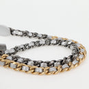 CHANEL Chain Chanel 19 Shoulder Bag Lamb Skin Gold Silver CC Auth fm4698M-8