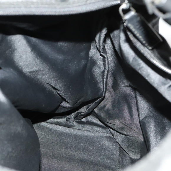 GUCCI GG Canvas Shoulder Bag Nylon Black Silver 012 0384 08 2123 Auth fm4703